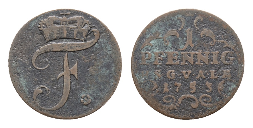 Altdeutschland; Kleinmünze 1753   
