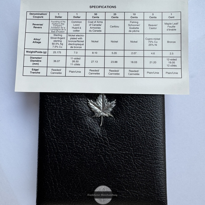  Kanada - Royal Canadian Mint Proof Set 1995 FM-Frankfurt Feinsilber: 23,3g   