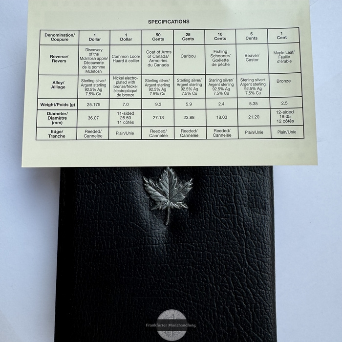  Kanada - Royal Canadian Mint Proof Set 1996 FM-Frankfurt Feinsilber: 52,7g   