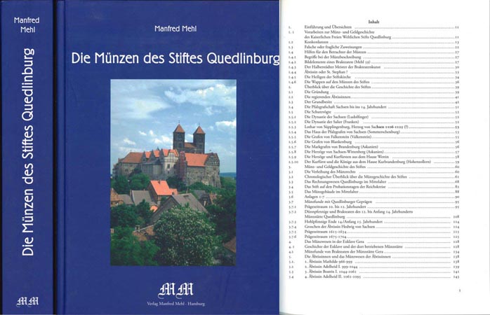  Manfred Mehl: Die Münzen des Stiftes Quedlinburg - Hamburg 2006   