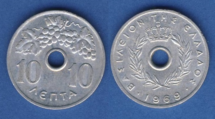  Griechenland 10 Lepta 1969   