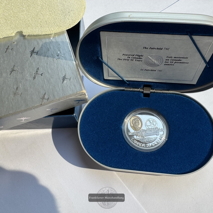  Kanada - 20 Dollar 1993 The Fairchild 71C FM-Frankfurt KM#236 Feinsilber: 28,78g   