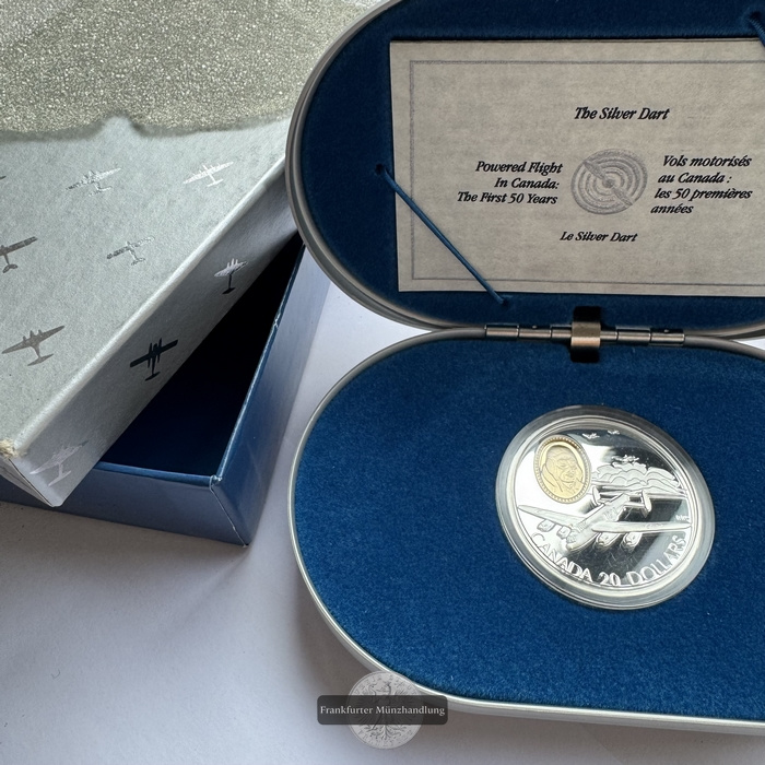  Kanada - 20 Dollar 1990 Lancaster 683 AVRO FM-Frankfurt KM#172 Feinsilber: 28,78g   