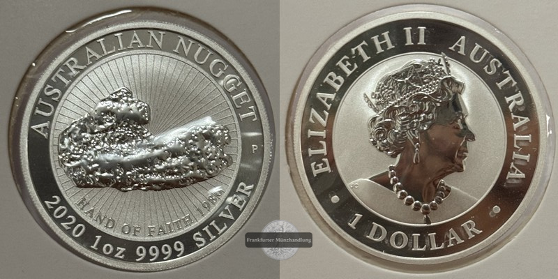  Australien - 1 Dollar  2020 Nugget FM-Frankfurt  Feinsilber: 31,1g   