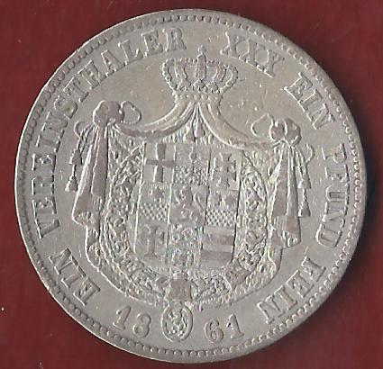  Thaler Frankfurt 1861 ss Münzenankauf Koblenz Frank Maurer AI307   