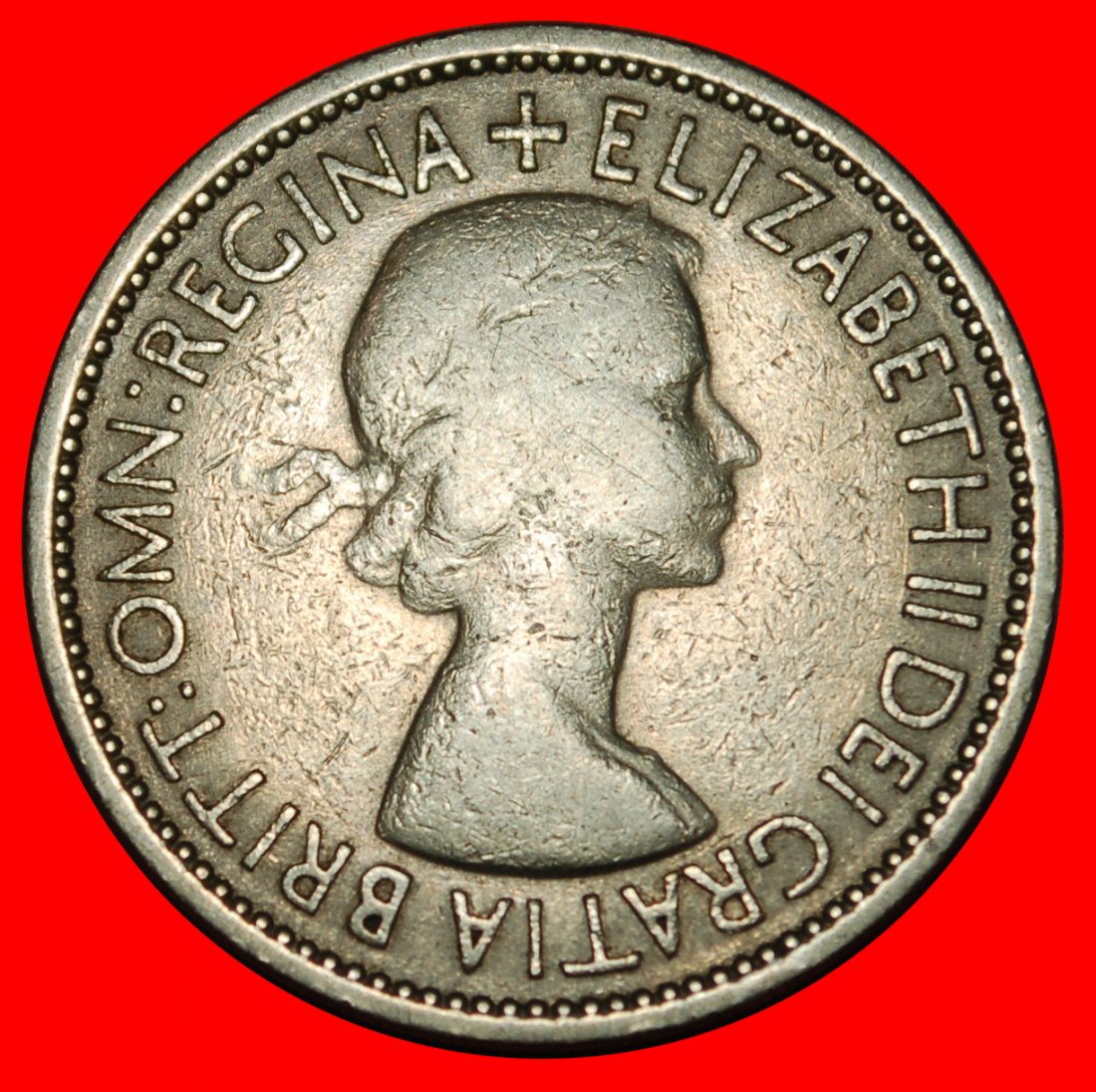  Ⰶ TUDOR ROSE (1953-1970):GREAT BRITAIN★FLORIN 1953! ELIZABETH II (1952-2022)★LOW START ★ NO RESERVE!   