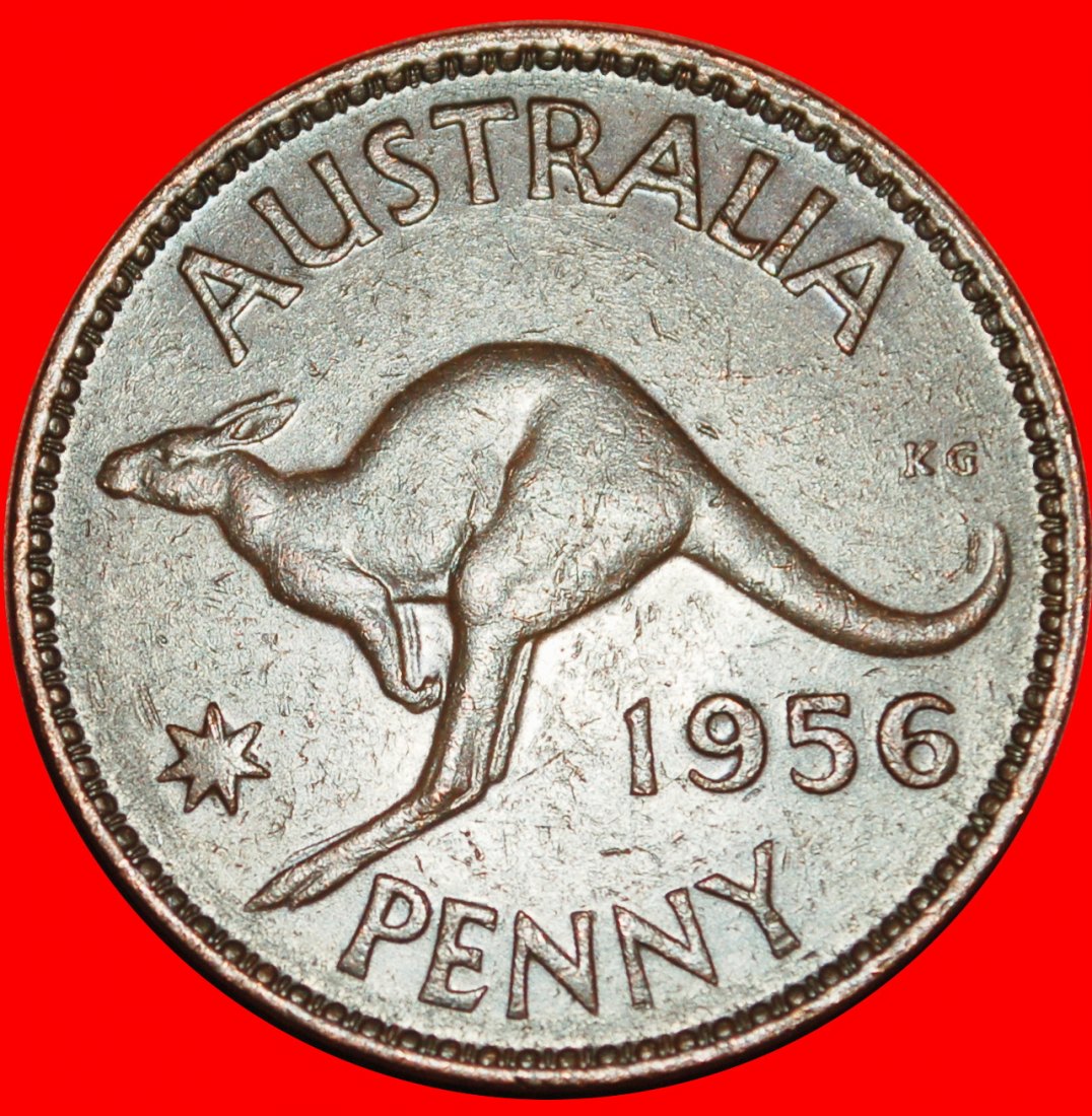 Ⰶ MELBOURNE 1953-1964:AUSTRALIA★1 PENNY 1956★KANGAROO★ELIZABETH II 1952-2022★LOW START ★ NO RESERVE!