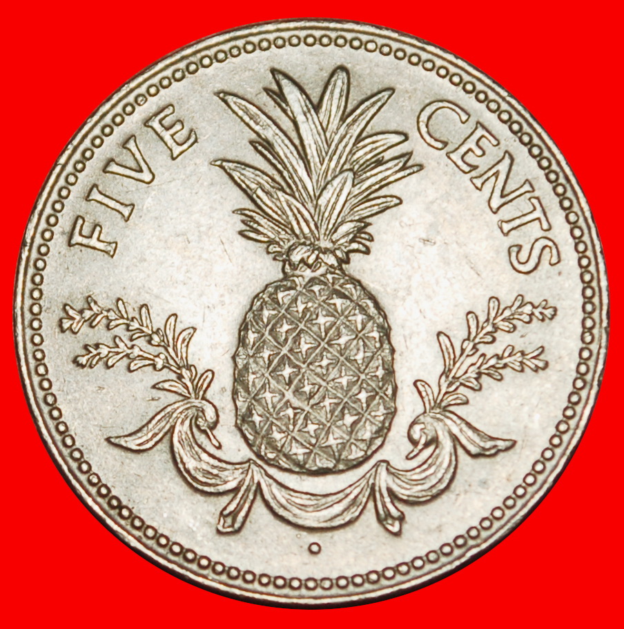 Ⰶ GREAT BRITAIN (1974-2006): THE BAHAMAS ★ 5 CENTS 1975 PINEAPPLE! ★LOW START ★ NO RESERVE!