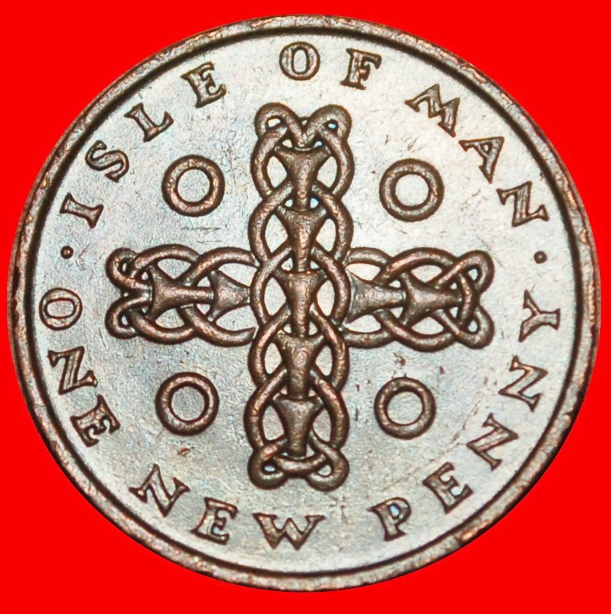Ⰶ GROSSBRITANNIEN (1971-1975): INSEL MAN★1 PENCE 1975PM KETTE★ELISABETH II 1953-2022★OHNE VORBEHALT!