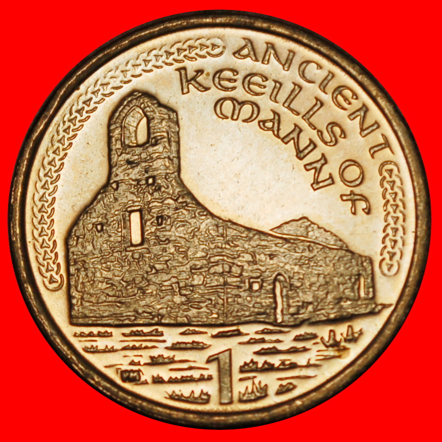 Ⰶ GROSSBRITANNIEN (2000-2003): INSEL MAN ★ 1 PENNY 2002AA KAP★ELISABETH II 1953-2022★OHNE VORBEHALT!