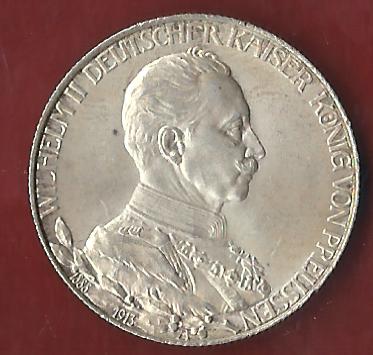  Preussen 2 Mark Kaiser in Uniform 1913 Münzenankauf Koblenz Frank Maurer AI323   