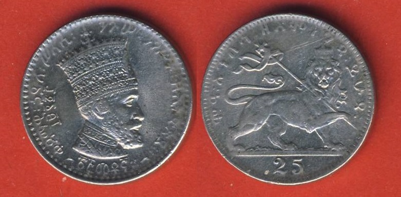  Äthiopien 25 Matonas 1931   