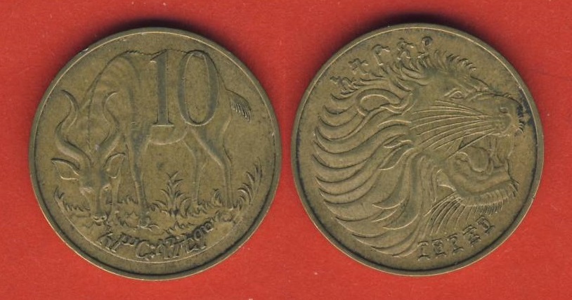  Äthiopien 10 Centimes 1977   