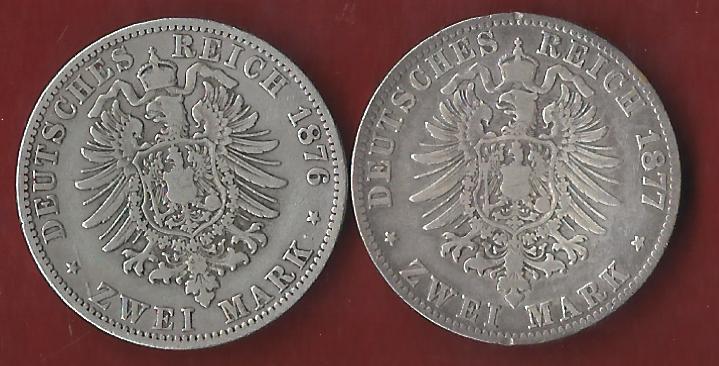  Preussen 2x2 Mark Wilhelm I Münzenankauf Koblenz Frank Maurer AI332   