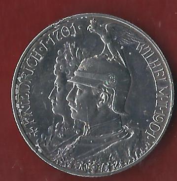  Preussen 2 Mark Wilhelm II 200 Jahre 1901 Münzenankauf Koblenz Frank Maurer AI334   