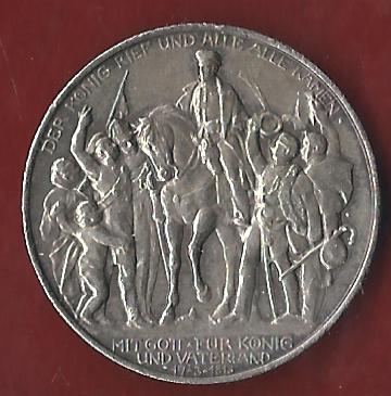  Preussen 2 Mark Befreiungskriege 1913 Münzenankauf Koblenz Frank Maurer AI338   