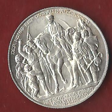  Preussen 2 Mark Befreiungskriege 1913 Münzenankauf Koblenz Frank Maurer AI339   