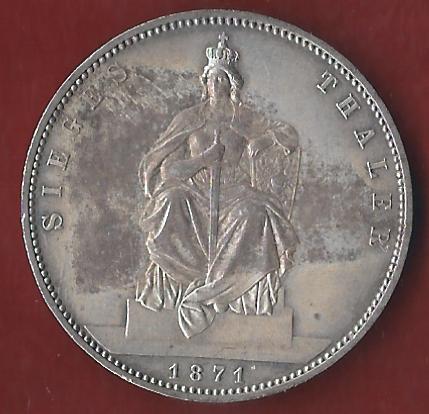  Preussen Thaler 1871  Münzenankauf Koblenz Frank Maurer AI352   