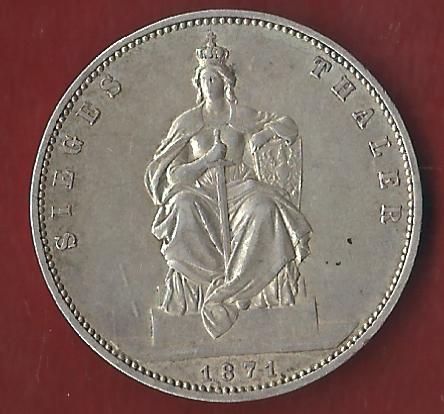  Preussen Thaler 1871  Münzenankauf Koblenz Frank Maurer AI353   