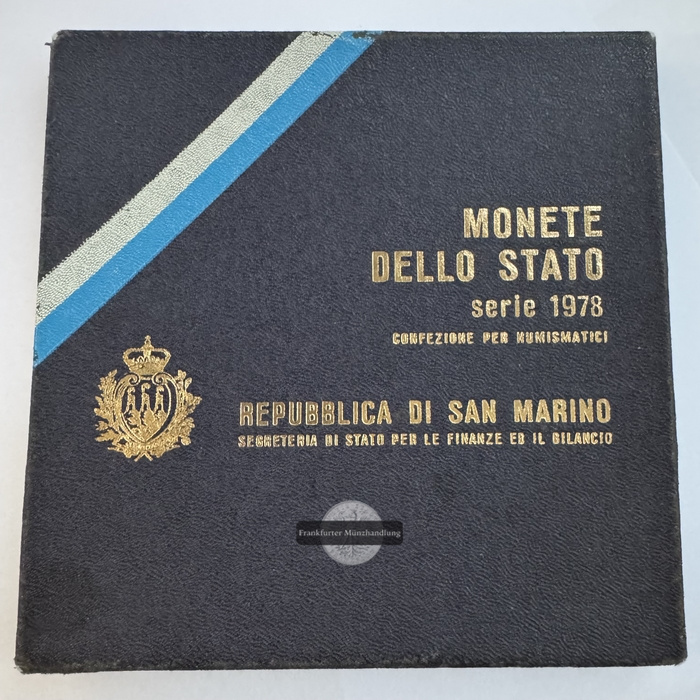  San Marino Monete Dello Stato 1978 (9 Münzen) Set  Blister  FM-Frankfurt Feinsilber: 9,19g   