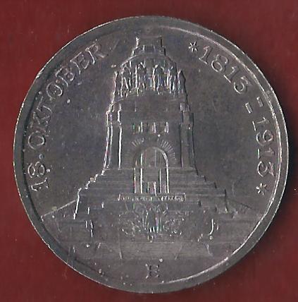  Sachsen 3 Mark 1913 Münzenankauf Koblenz Frank Maurer AI361   