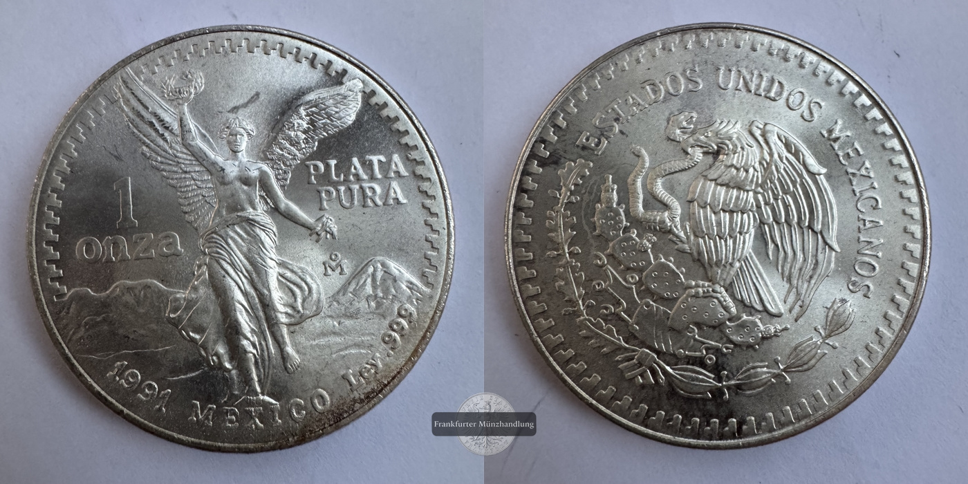  Mexico 1 Onza Libertad Plata Pura 1994 FM-Frankfurt KM#494 Feinsilber: 31,1g   