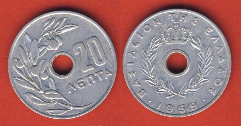  Griechenland 20 Lepta 1959   