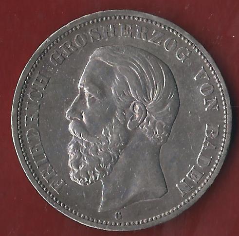  Baden 5 Mark 1898 Münzenankauf Koblenz Frank Maurer AI367   