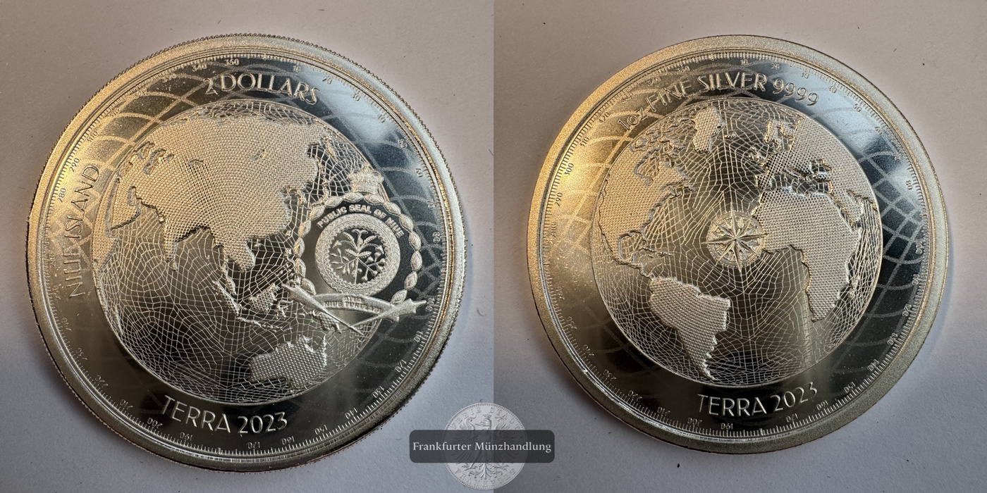  Niue 2 Dollar  2023 Terra FM-Frankfurt KM#6032  Feinsilber: 31,1g   
