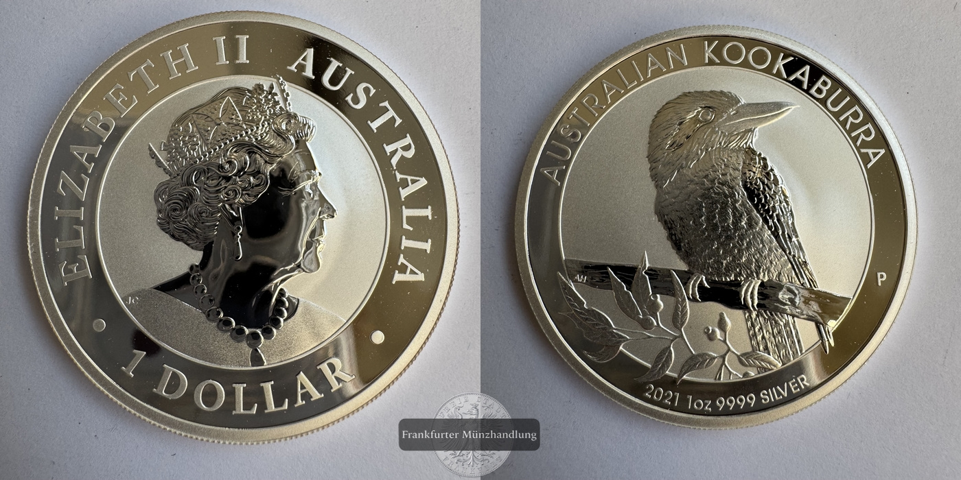  Australien 1 Dollar 2021 Kookaburra  FM-Frankfurt KM#4127 Feinsilber: 31,1g   