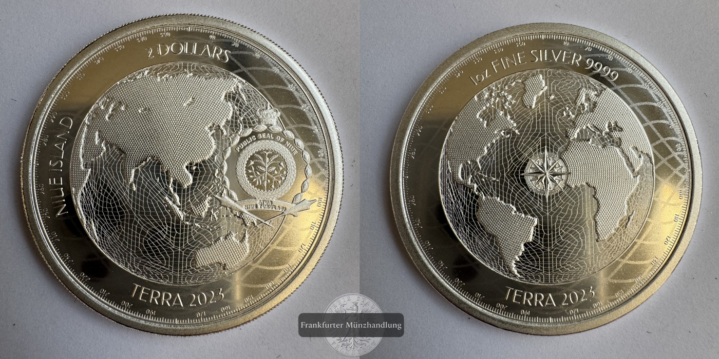  Niue 2 Dollar  2023 Terra FM-Frankfurt KM#6032  Feinsilber: 31,1g   
