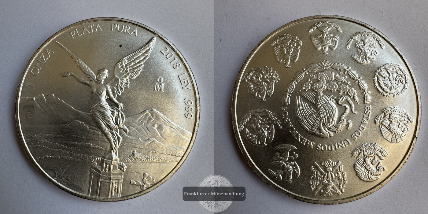  Mexico 1 Onza Libertad Plata Pura 2018 FM-Frankfurt KM#639 Feinsilber: 31,06   