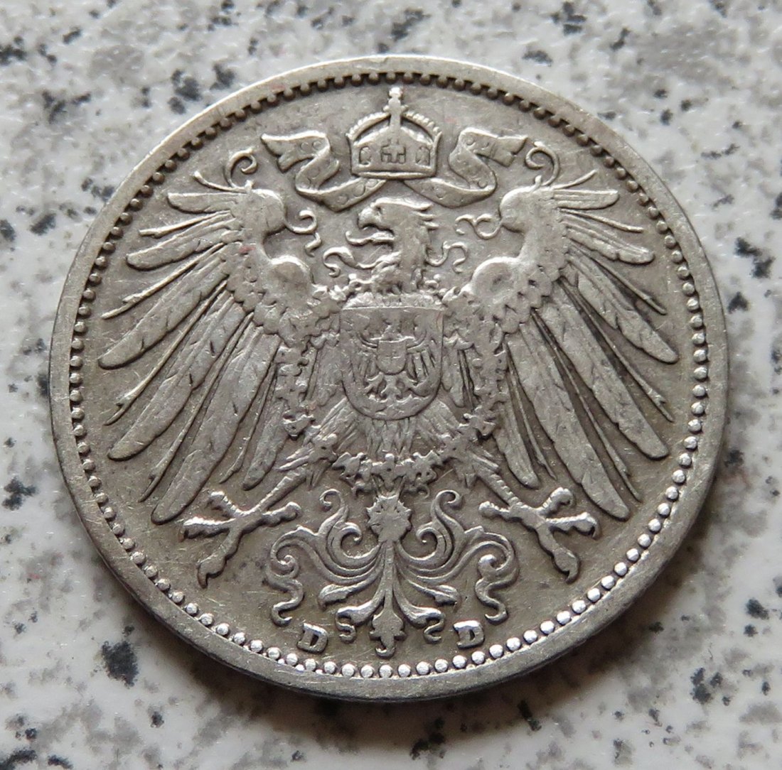  Kaiserreich 1 Mark 1904 D   