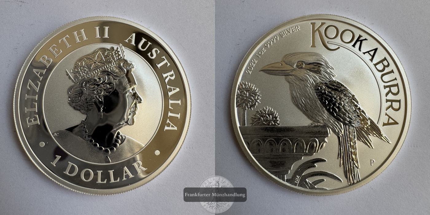 Australien 1 Dollar 2022 Kookaburra FM-Frankfurt KM#4412 Feinsilber: 31,1g   