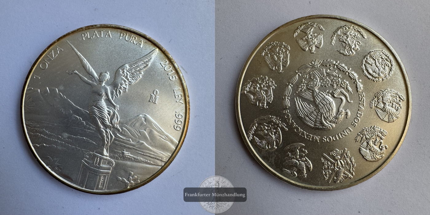  Mexico 1 Onza Libertad Plata Pura 2015 FM-Frankfurt KM#639 Feinsilber: 31,1g   
