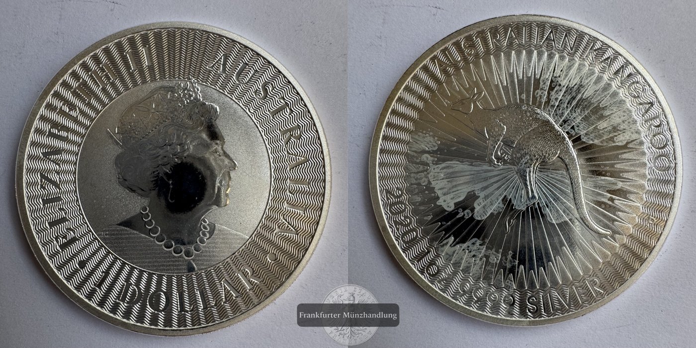  Australien 1 Dollar Australisches Kangaroo  2020  FM-Frankfurt KM#3695 Feinsilber: 31,1g   