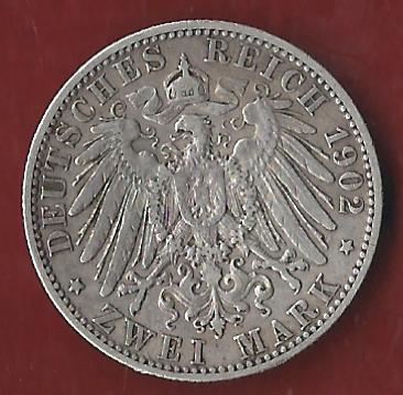  Wuerttemberg 2 Mark 1902  Münzenankauf Koblenz Frank Maurer AI387   