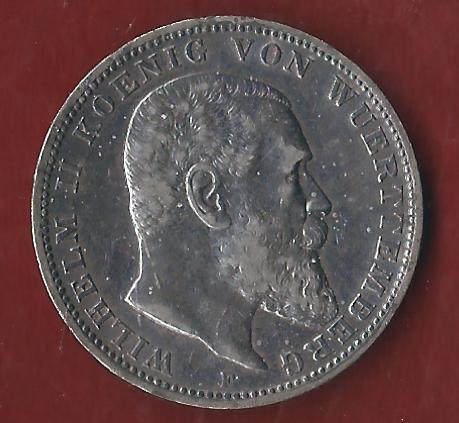  Wuerttemberg 3 Mark 1910  Münzenankauf Koblenz Frank Maurer AI388   
