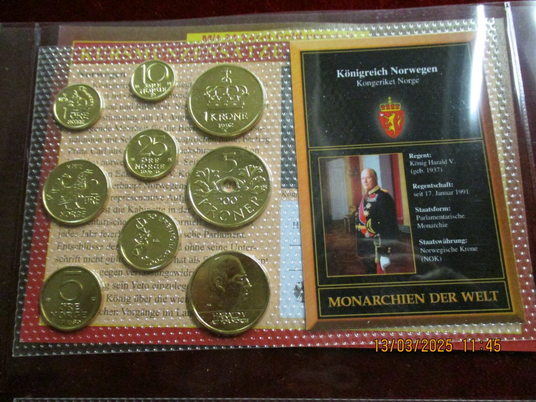  Münzen Norwegen siehe Foto /1   