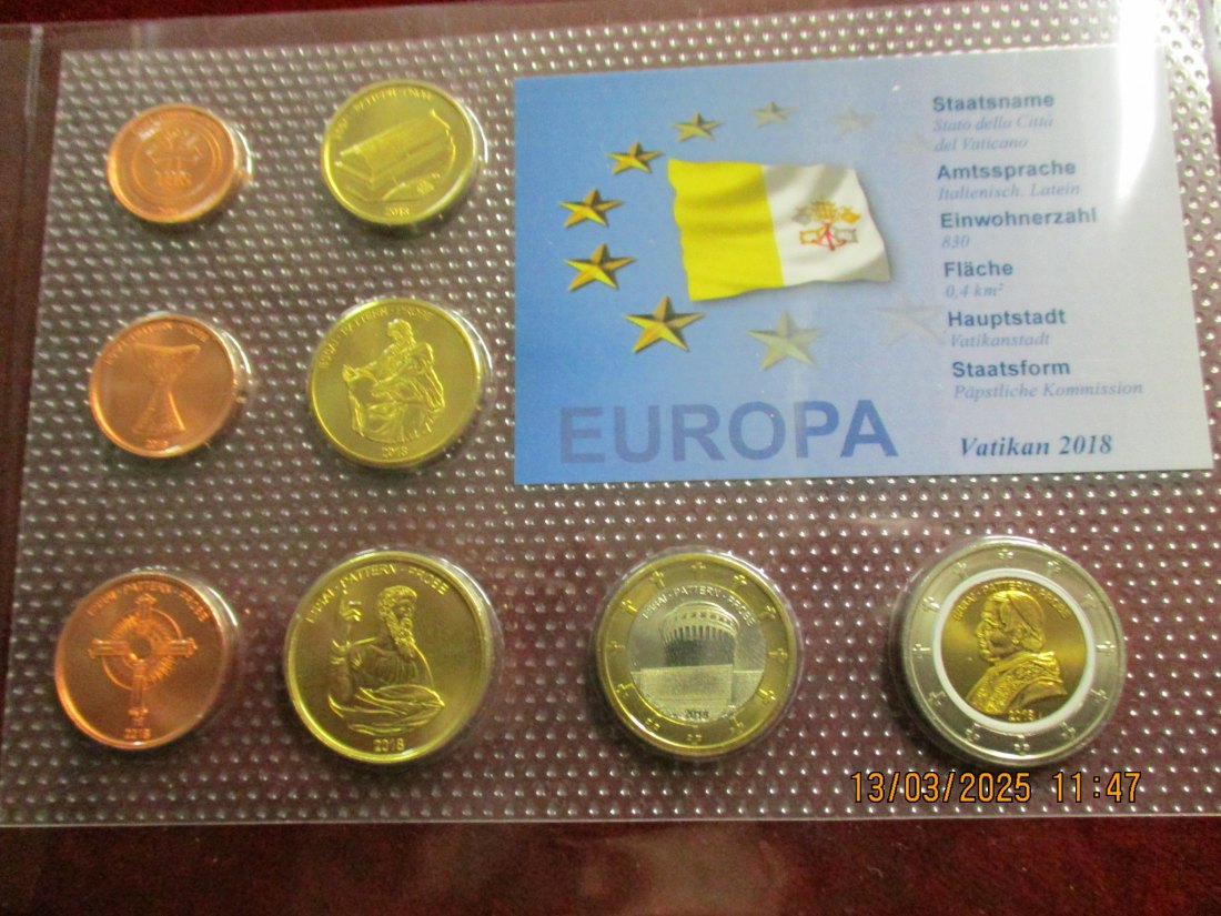  Münzen Europa Vatikan 2018 Probe siehe Foto /1   