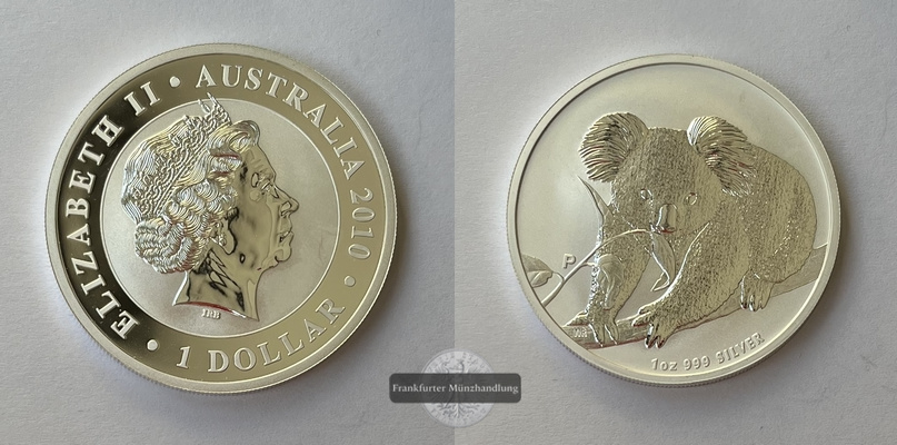  Australien 1 Dollar 2010 Koala KM#1464 FM-Frankfurt Feinsilber: 31,06g   