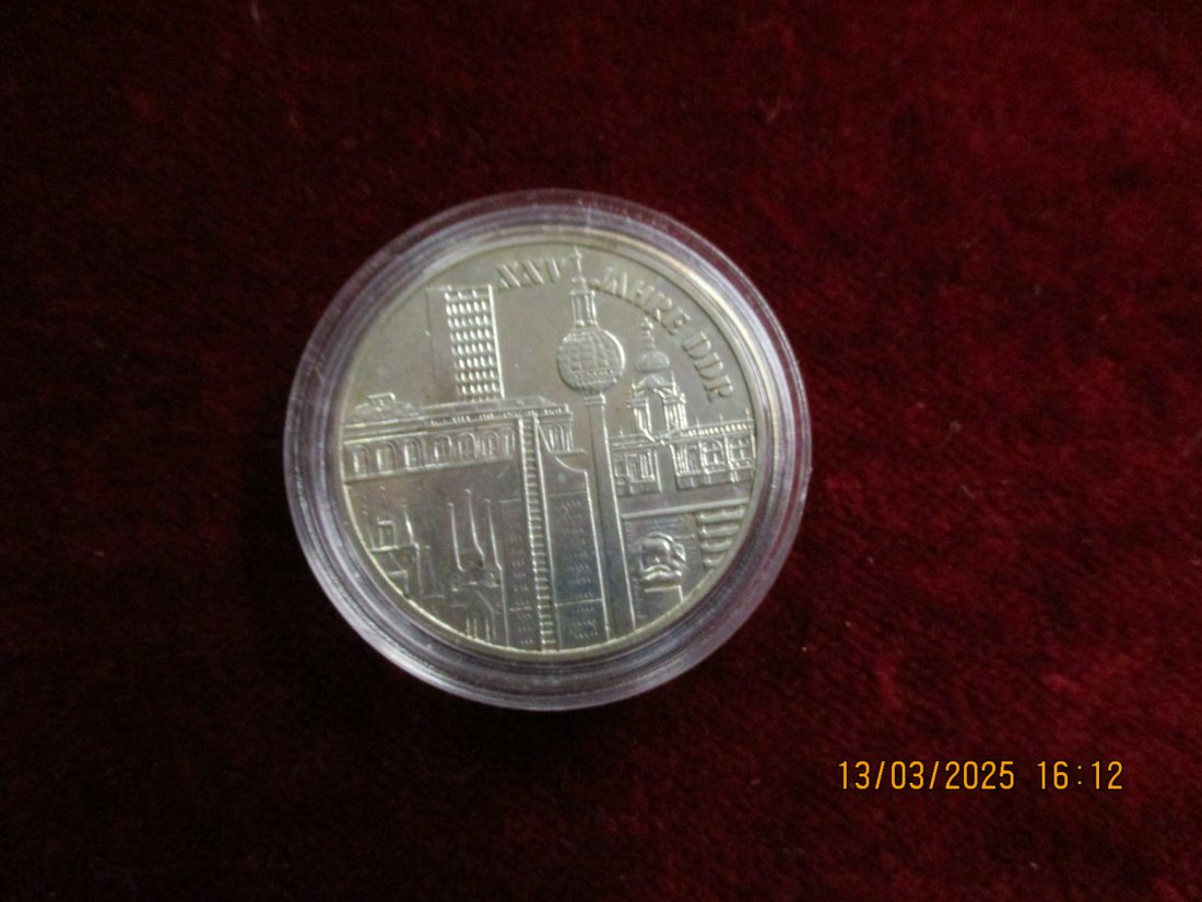  10 Mark DDR 1974 XXV Jahre DDR Silbermünze J.1552   