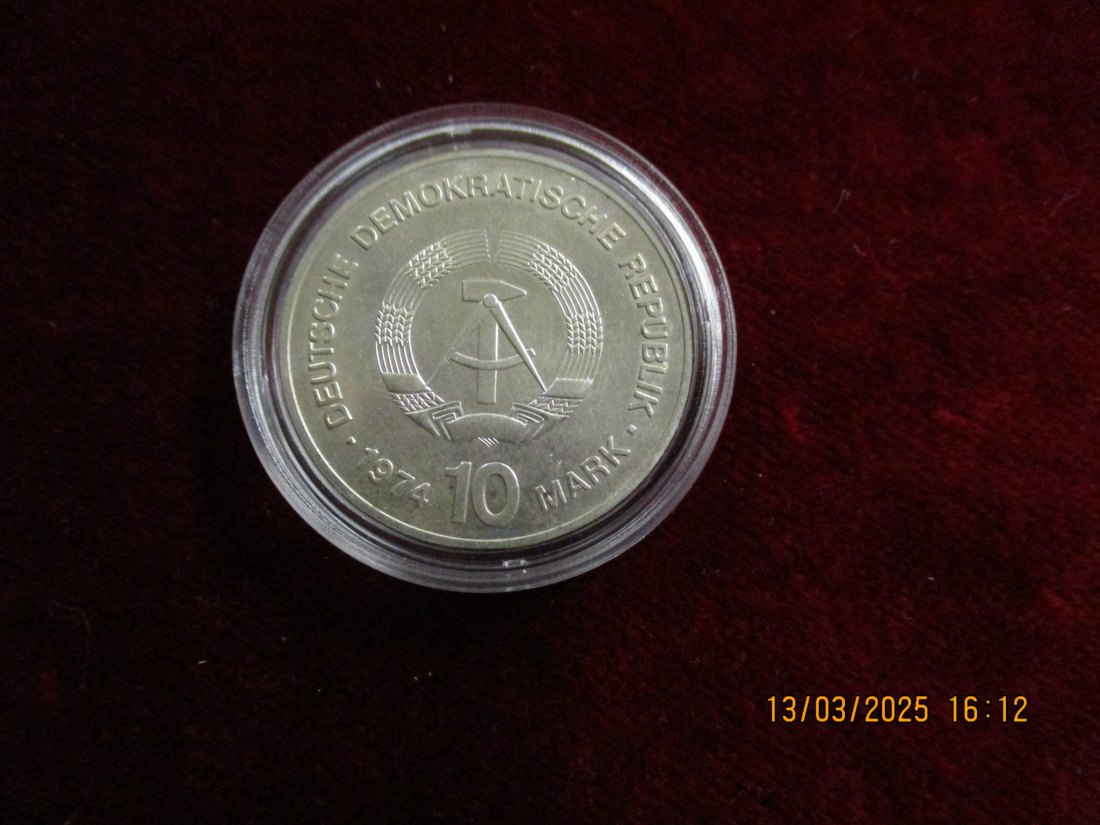  10 Mark DDR 1974 XXV Jahre DDR Silbermünze J.1552   