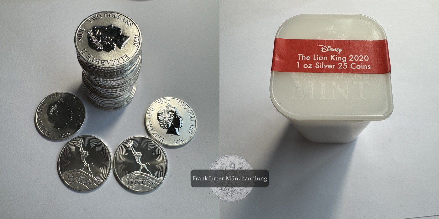  Niue, 25 x  2 Dollar 2020 Circle of Life FM-Frankfurt KM#3653 Feinsilber: 777,5g   