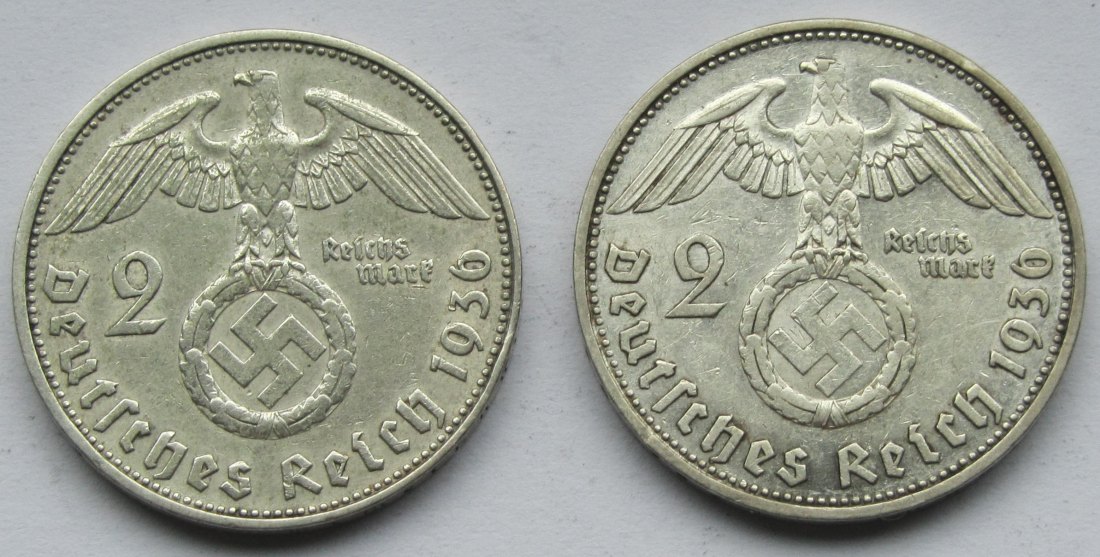  Deutsches Reich: 2 Mark 1936 D + G   