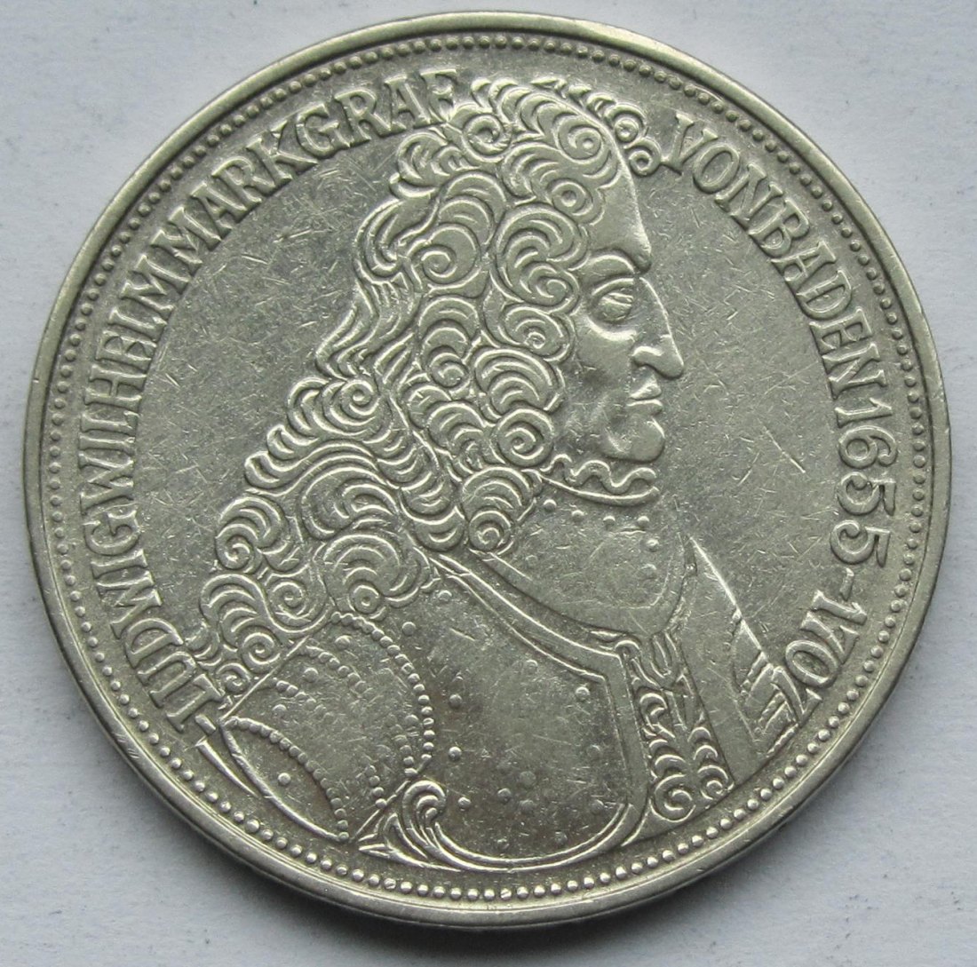  Deutschland: 5 DM Markgraf von Baden 1955   