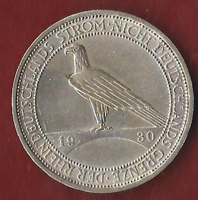  Weimar 3 Mark Strom 1930 D Münzenankauf Koblenz Frank Maurer AI406   