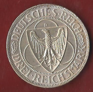  Weimar 3 Mark Strom 1930 D Münzenankauf Koblenz Frank Maurer AI406   