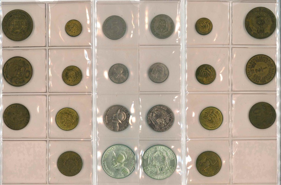  Peru / Panama; Lot Kleinmünzen ( 11 Stück)   