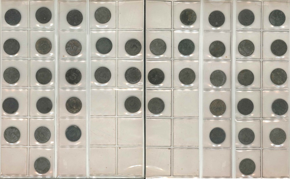  Drittes Reich; 5 Pfennig; Lot Kleinmünzen ( 22 Stück)   